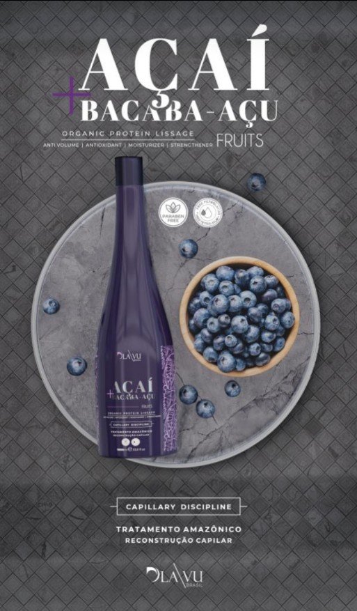 DLAVU Açaí + Bacaba-Açu Organic Protein Lissage 1L – Amazonian Hair Reconstruction Treatment | NgParfumerie.com