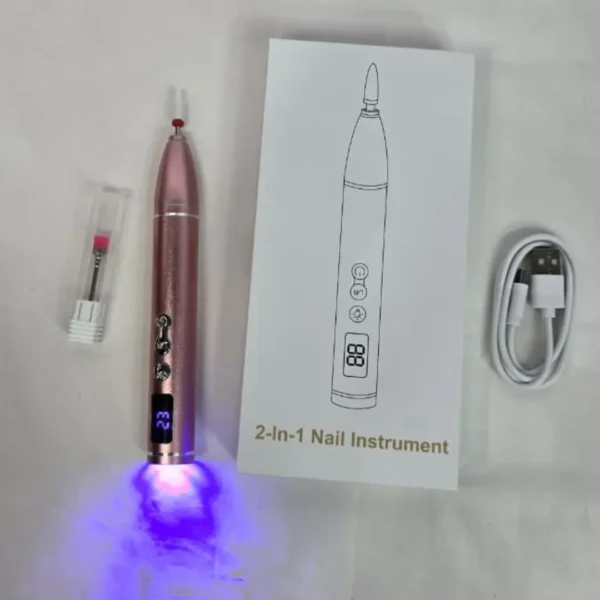 Appareil Électrique 2-en-1 Ongles – Ponceuse & Mini Lampe UV ngparfumerie maroc