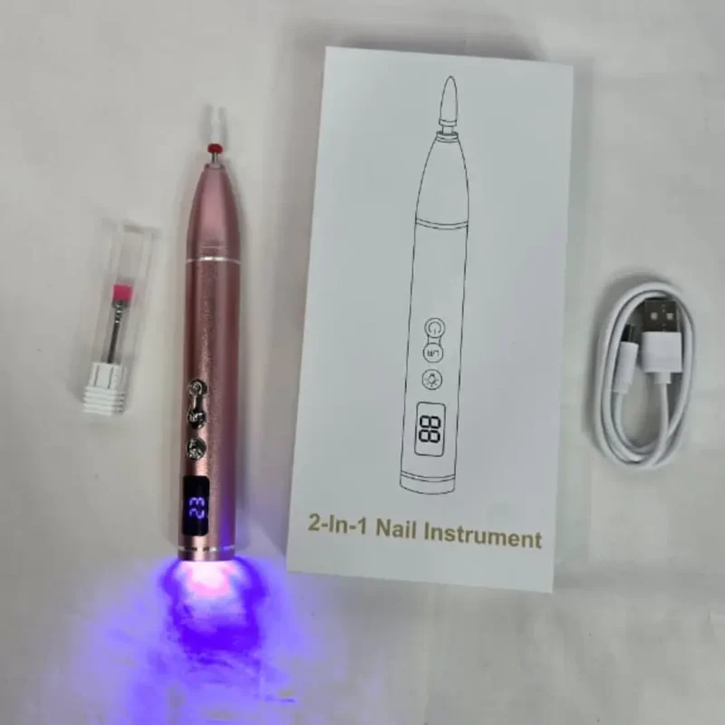 Appareil Électrique 2-en-1 Ongles – Ponceuse & Mini Lampe UV ngparfumerie maroc