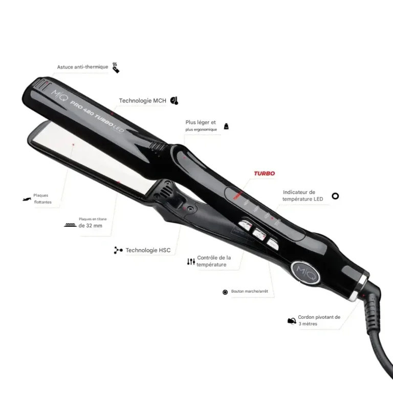 MQ Pro 480 Turbo LED Titanium fer à lisser professionnel ngparfumerie maroc